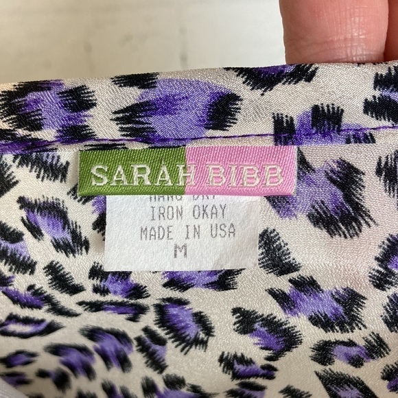 Folly PDX Sarah Bibb Dress Cheetah Short Sleeve Tie Waist M Office Portland - Picture 5 of 16